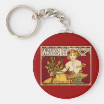 Waverley fait un cycle - art Nouveau - Alphonse Mu Porte-clés