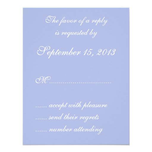 Wedgewood Blue1 épousant des cartes de RSVP Faire-parts