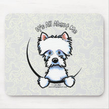 Westie son tout environ je tapis de souris