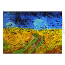 Wheatfield de Van Gogh avec des beaux-arts des cor Cartes