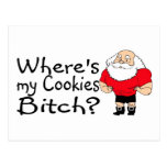 Wheres ma femelle Père Noël de biscuits Cartes Postales