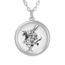 White Rabbit Herald Inked Black Custom Jewelry