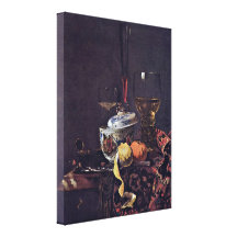 Willem Kalf - verrerie et porcelaine Impressions Sur Toile