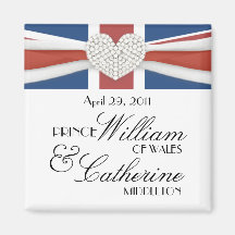 William et Kate - cadeau commémoratif de mariage r Magnets Pour Réfrigérateur