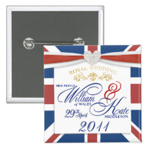 William et Kate épousant le Pin commémoratif de so Badge