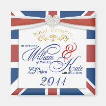 William et Kate - magnet commémoratif de mariage Aimant Pour Réfrigérateur