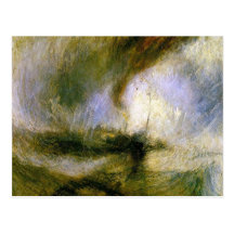 William Turner - tempête de neige Carte Postale
