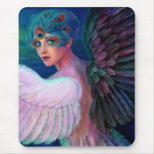 Wings de paon de Madame de la dualité Tapis De Souris