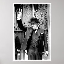 Winston Churchill, V pour la victoire Posters