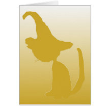 Wizzard de chat cartes de vœux