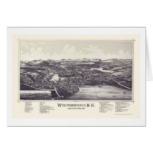 Wolfeborough, carte panoramique de NH (Wolfeboro) 