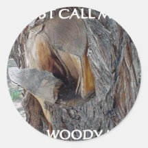 WOODIE 1 ET 2 AUTOCOLLANT ROND