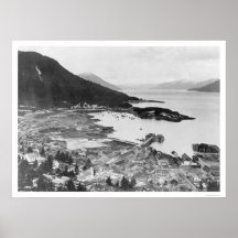 Wrangell, panorama 1914 de l'Alaska Poster