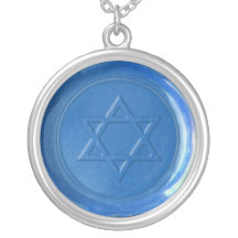WSM - Bleu - étoile de David - Colliers Personnalisés