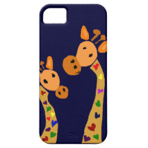 WW- girafe et bande dessinée primitive d'art de co Coques iPhone 5 Case-Mate