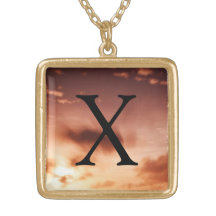 X Momogram Necklace