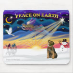 XmasSunrise-BorderTerrier1 Tapis De Souris