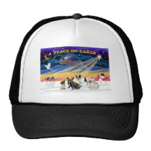 XmasSunrise-Four FrenchBulldogs Casquette