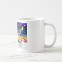 XmasSunrise-Four FrenchBulldogs Mugs