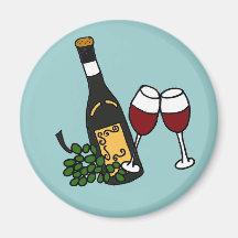 XX art de vin et en verre Aimants