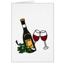 XX art de vin et en verre Carte De Vœux