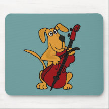 XX chiot de Brown jouant le violoncelle Tapis De Souris
