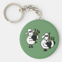 XX moutons impressionnants jouant des cornemuses Porte-clés