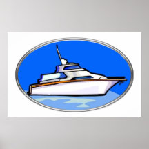 Yacht dans l'ovale poster