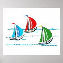 Yacht emballant le trio affiches