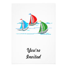 Yacht emballant le trio invitations