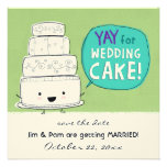 YAY pour le faire-part de mariage de gâteau de mar