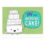 Yay pour le gâteau de mariage ! Carte postale