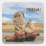 Yeeha ! Autocollant occidental de botte