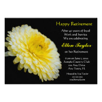 Yello et invitation florale de partie de retraite  invitations
