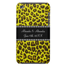 Yellow leopard wedding favors iPod touch cover