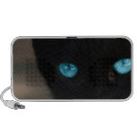 Yeux bleus de chat noir de BLCBE Mini Haut-parleurs