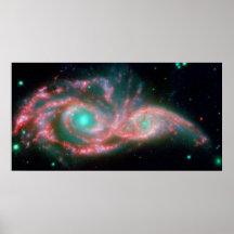Yeux dans la galaxie de ciel posters