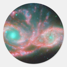 Yeux dans le ciel autocollant rond