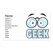 Yeux de bande dessinée avec le GEEK en verre Modèle De Carte De Visite