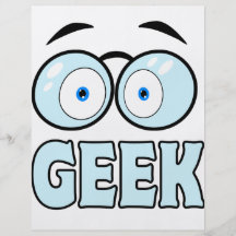 Yeux de bande dessinée avec le GEEK en verre Prospectus
