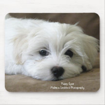 Yeux de chiot tapis de souris