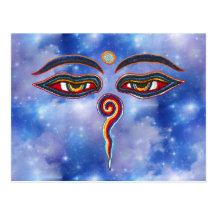 Yeux de der Weisheit de Bouddha/Augen Cartes Postales