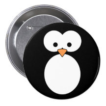 Yeux de pingouin badge avec épingle
