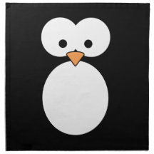 Yeux de pingouin serviettes imprimées