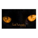 Yeux d'orange de chat noir de BLOR Modèle De Carte De Visite