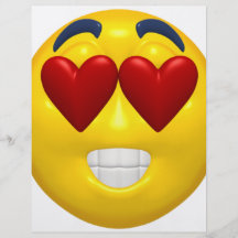 yeux en forme de coeur souriants prospectus personnalisés