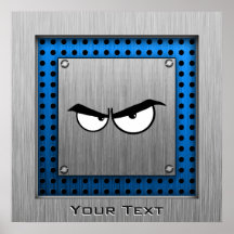 Yeux fâchés ; Métal-regard Posters