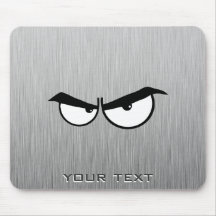 Yeux fâchés ; Métal-regard Tapis De Souris
