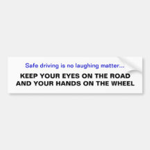 Yeux sur la route, mains sur la roue adhésif pour voiture