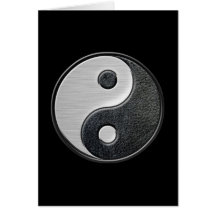 Yin en cuir et en acier Yang Cartes De Vœux